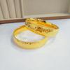 Gold 14mm Princess Bangle: Flashing Crushed Ice Light Luxury Versatile Bracelet Jewelry