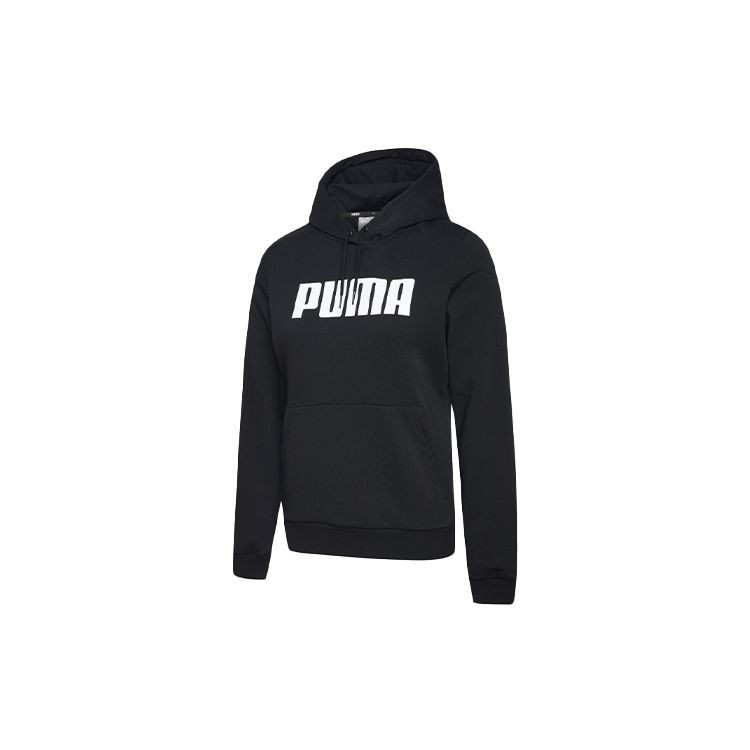 Puma Logo Printed Sports Hoodie Women hoodies Black 845260-01