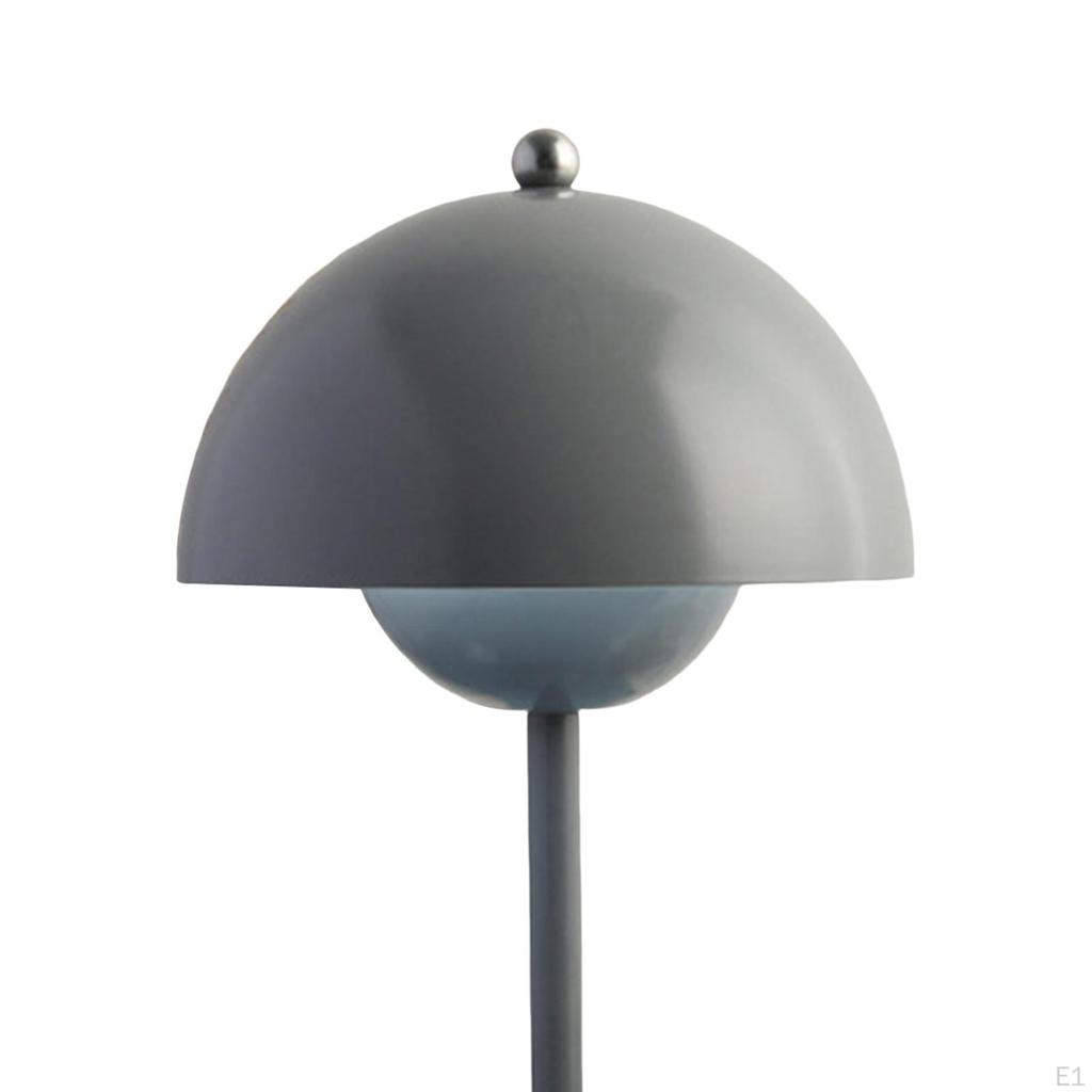 USB Rechargeable Mushroom Bud Table Lamp LED Ornament Metal for Home Office