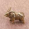 Creative Metal Twelve Zodiac Goat Decoration Crafts Retro Micro Carved Brass Goat Decor Home Desktop Decor Animal Tea Pet Statue