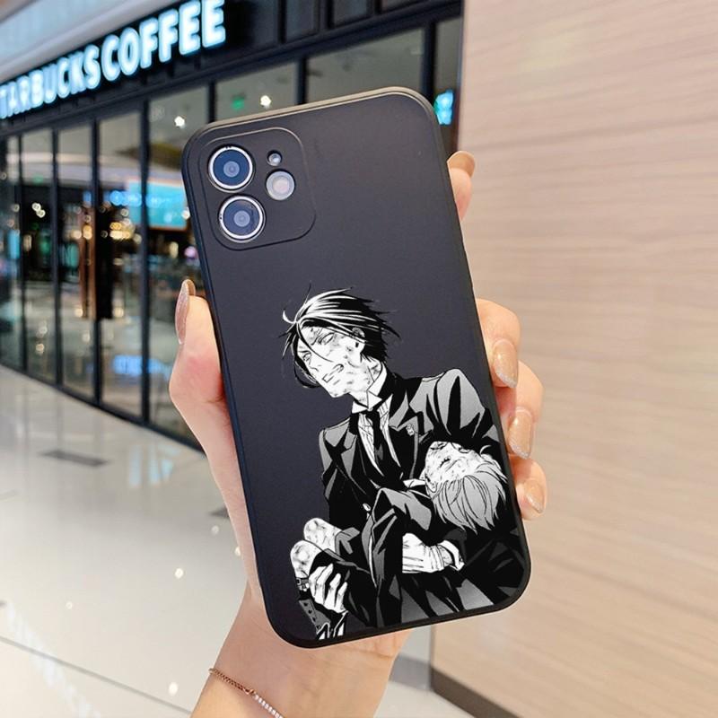 Butlers Ciel Phantomh Phone Case For IPhone 14 11 12 13 Pro Max X XR XSMax 6 6S 7 8 Plus SE 2022 Soft Square Color Phone Cover