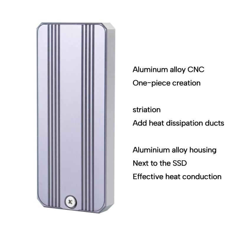 Корпус из алюминиевого сплава NVME SSD для мобильного жесткого диска 2230-2280, корпус с поддержкой ускорения UASP 10 Гбит/с, запись 1000 МБ