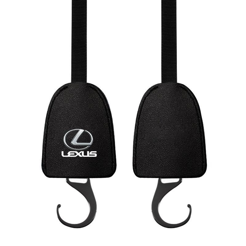 2pcs Leather Car Seat Back Hooks Portable Hanging Bag Rack For Lexus ES300 RX330 RX300 GS300 IS250 IS200 CT200h NX RX