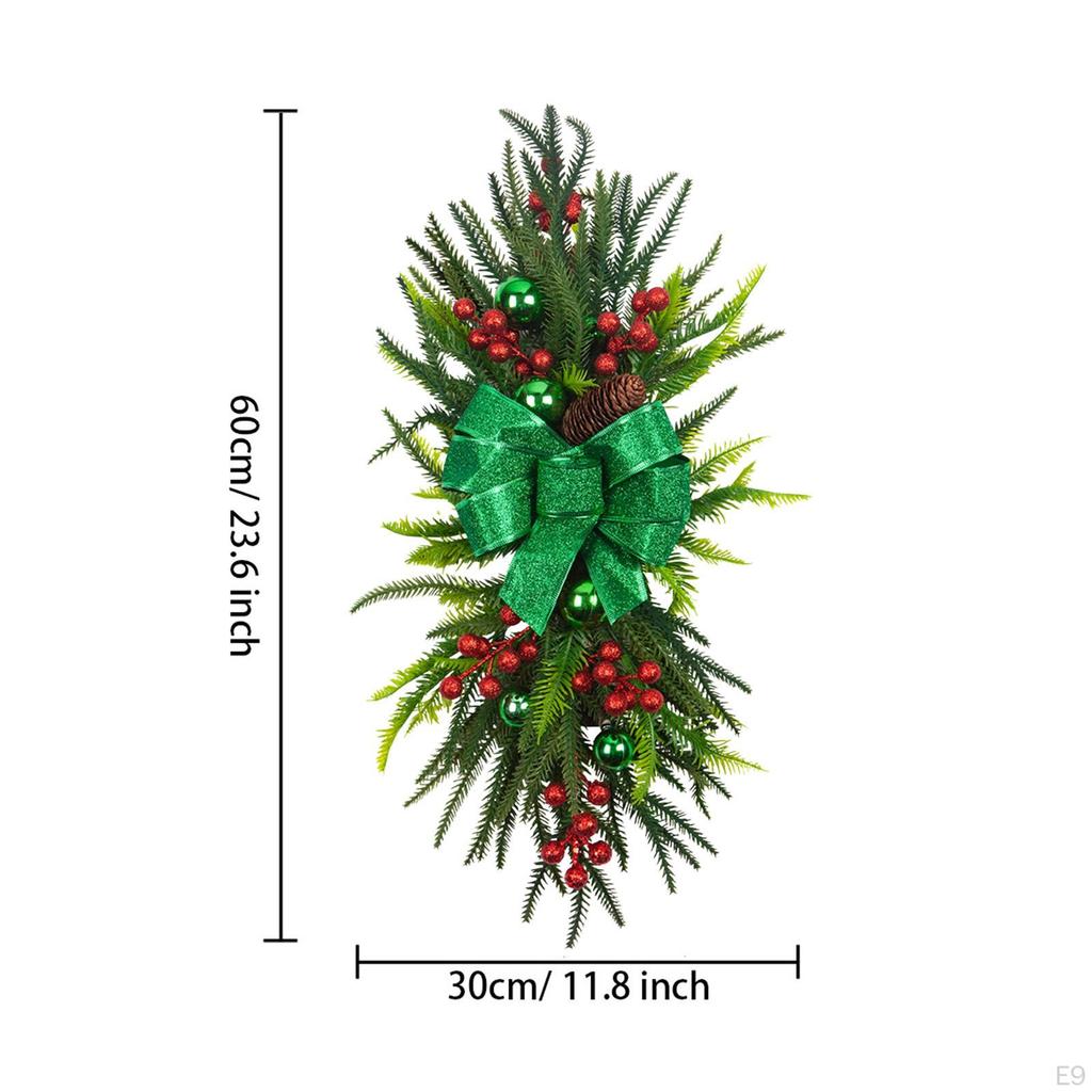 Artificial Christmas Swag Wreath Stair Home Decor