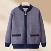 Autumn Knit Cardigan for Elders: Cozy, Fleece-Lined, and Warm - Perfect for Mom or Grandma