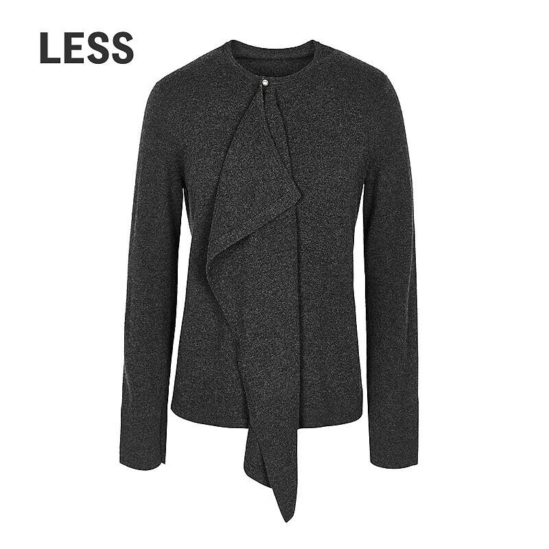 

LESS Women s 100% Cashmere Round Neck Cardigan M