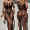 2025 Fishnet Bra Lingerie One Piece Crotchless Adult Sexy Underwear Transparent Body Suit Ultra Hot Open Tights Exotic Lingeries