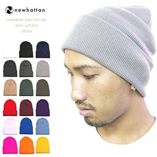 New Hattan Knit Solid Watch One Size Fits Black Hat, Color, Cap, Beanie, All,