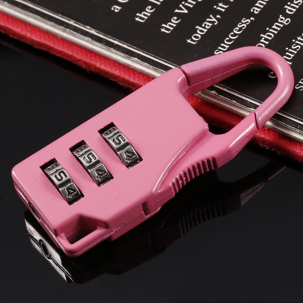 

3-х комбинационный номер, чемодан, сумка, дорожный чемодан, навесной замок розовый