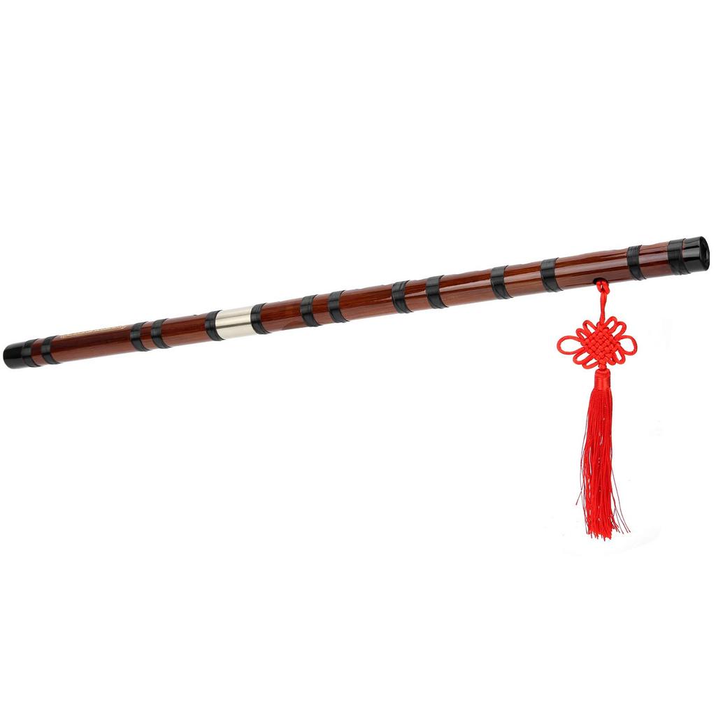 Bambusflöte, dünn und gerade, Chinesische Bambusflöte, D-Tonart, Blasinstrument, Dizi-Instrument, Holzflöte, Chinesischer Knoten, Schulfest