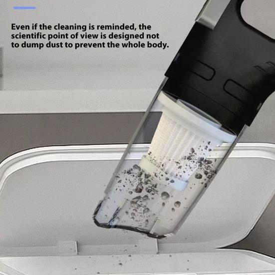 Car Vacuum Cleaner Wireless USB Charging Long Battery Life Washable Filter Powerful