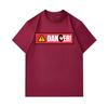 Men's 100% Cotton Crew Neck Short Sleeve T-Shirt, Casual Danger Warning Sign Printed Breathable Soft Summer Basic Tee for Daily Wear Outdoor Activity