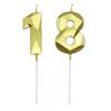 Birthday Party Cake Decoration Candles Gold-plated Gold Silver Bright Time and Space 0-9 Digital PVC Boxed Candles