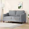 Vidaxl 2-Seater Sofa, Light Grey, 140 Cm, Upholstered In Fabric