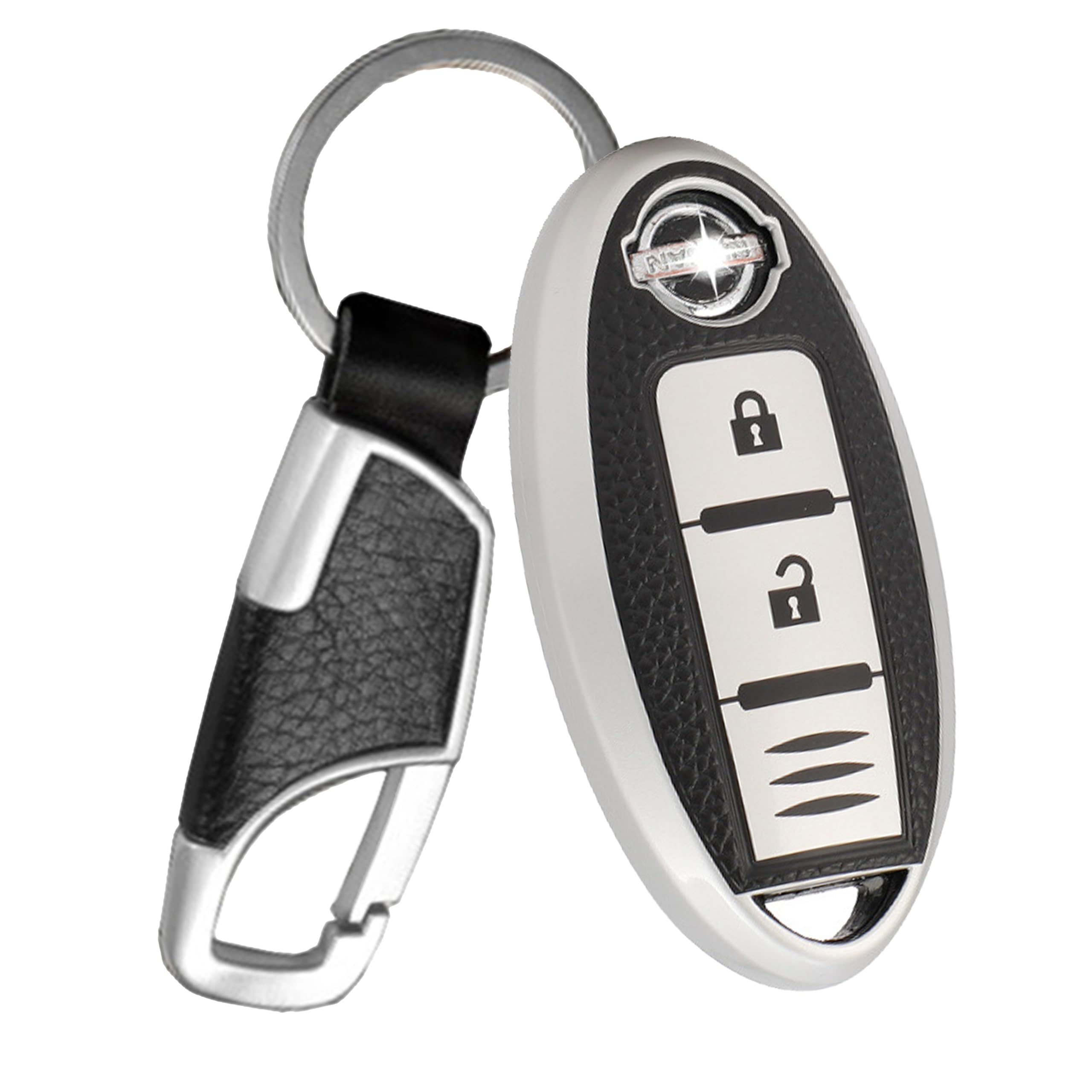 

[FRACTAL CREATION] Эксклюзивный кожаный чехол для ключа Nissan Чехол для смарт-ключа Infinity Держатель для ключей Совместимый