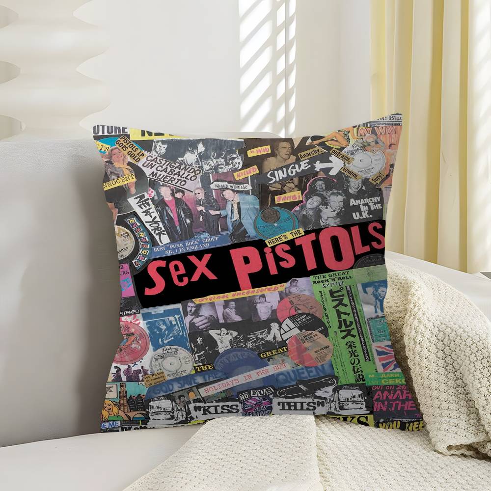 Six PPistols Band Pillow Cushion Cover Pillowcase Living Room Sofa Home Decor Customized