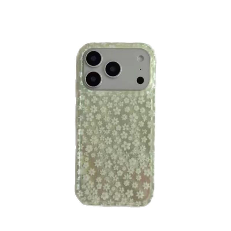 

Silver Floral Apple Phone Case for 17 Pro Max, 16 Pro, and Double Layer 15 Pro/14 Pro iPhone 16 Pro