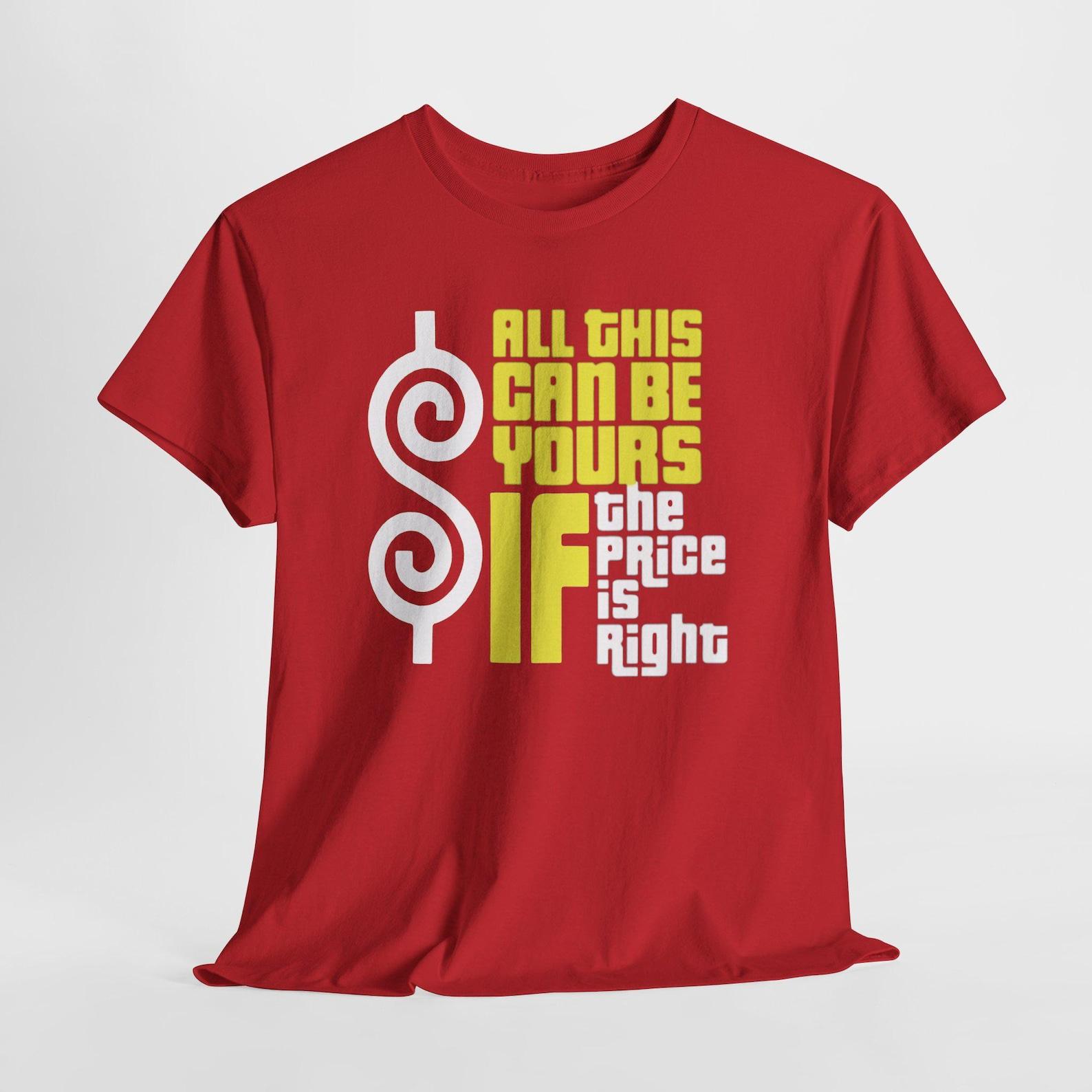 The Price Is Right TV Game Show T-Shirt – Retro Orange Green Red Tee M