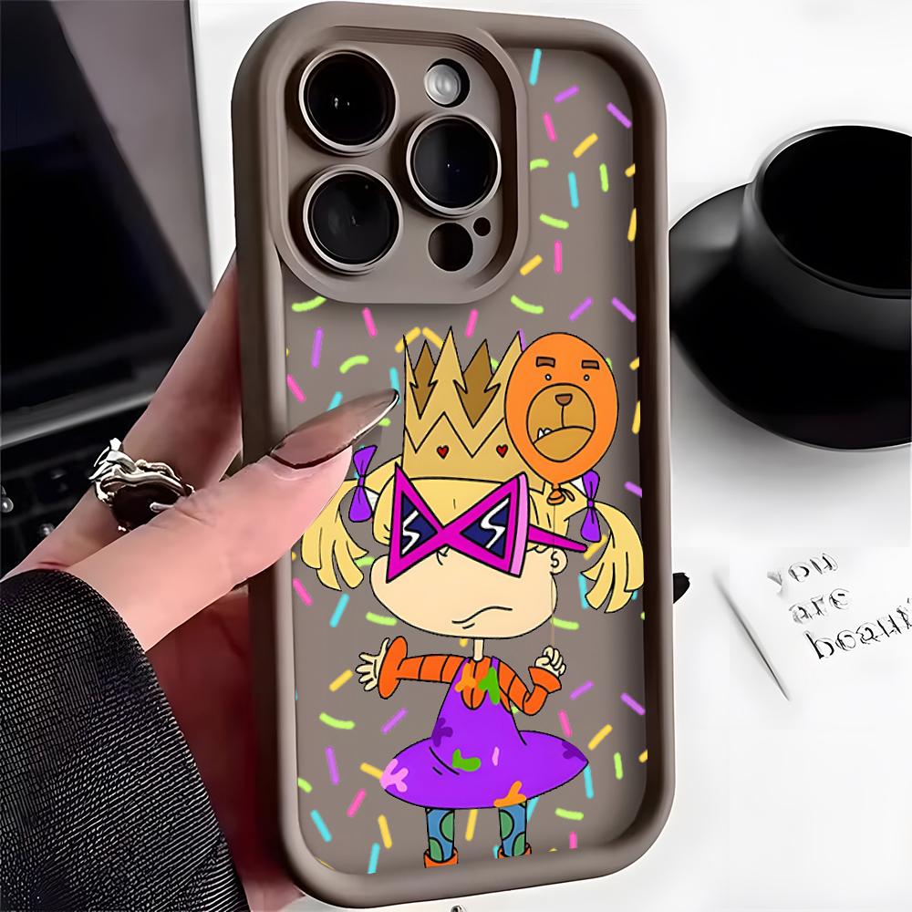 Funny Cartoon R-Rugrats Phone Case For IPhone 16 Pro Max 15 Pro 14 Plus 13 12 11 XR XS Max X 7 8 Plus Soft TPU Back Cover
