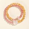 Natural stone crystal geometric beaded bracelet retro high-end bracelet women's niche light luxury versatile jewelry