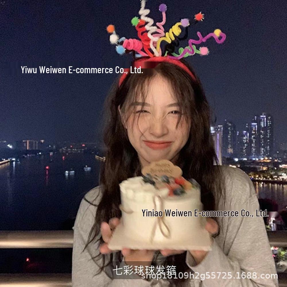 Funny Birthday Twist Stick Headband - Internet Celebrity Party Photo Prop