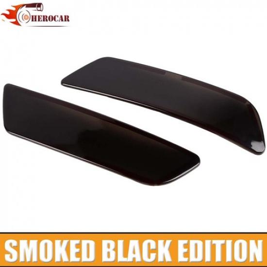2X Rear Fog Light Lamp Cover Trim For Jeep Cherokee + Smoked Black Exterior