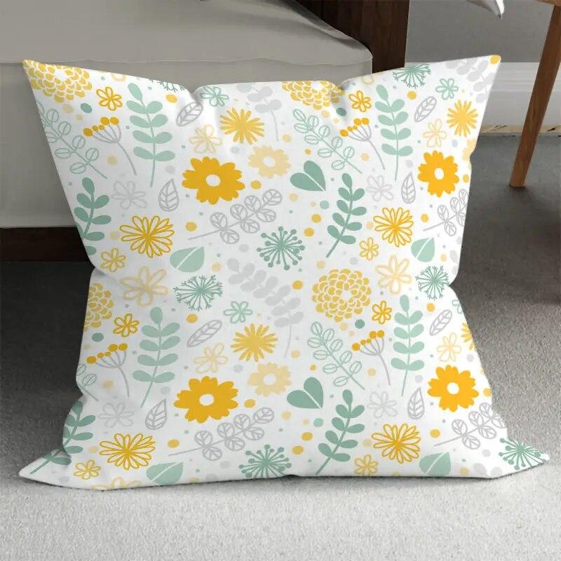 Spring Beautiful Pillowcase Abstract Floral  Living Room  Bed Sofa