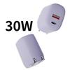 Portable 30W Power Delivery Quick Charging QC3.0 Charging Adapter, Double Port Type C+USB Wall Charger Small Designing
