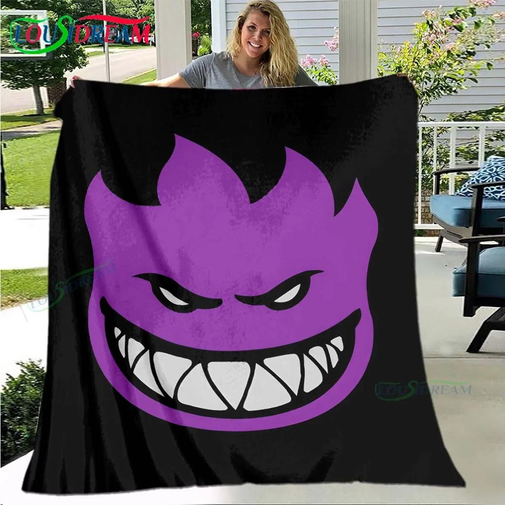 Fashion S-Spitfire Logo Pattern Blanket Flannel Thin Blanket Portable Home Travel Office Lunch Break Blanket Birthday Gift