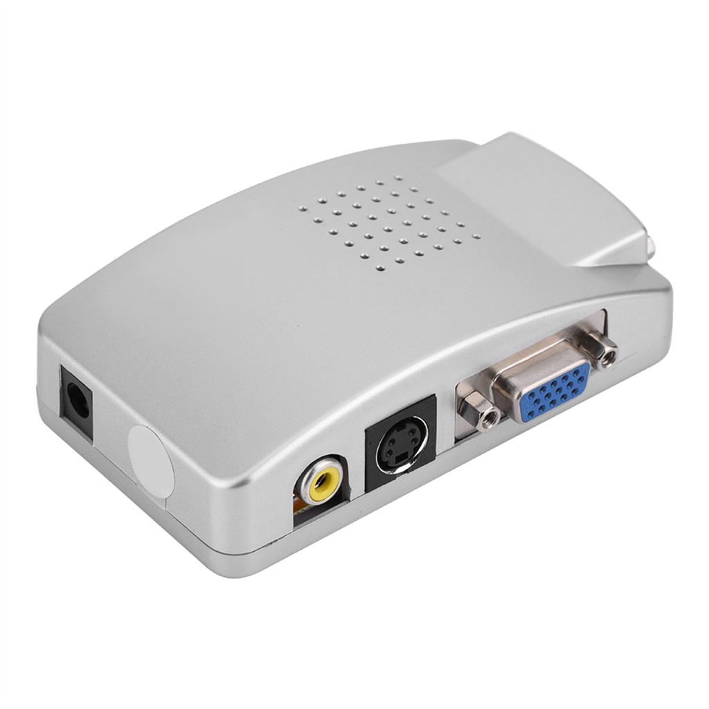 Universal PC Converter Box of Computer Laptop PC VGA to TV AV RCA Signal Adapter