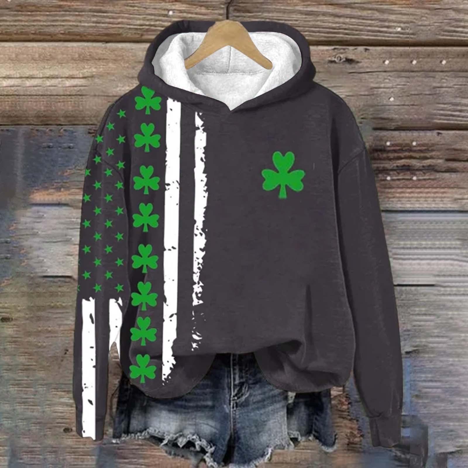 

Толстовка з американським прапором, ірландська кишеня, рукав, худі, худі, жіноча толстовка, светр, сукні для жінок, легка толстовка з капюшоном 6XL