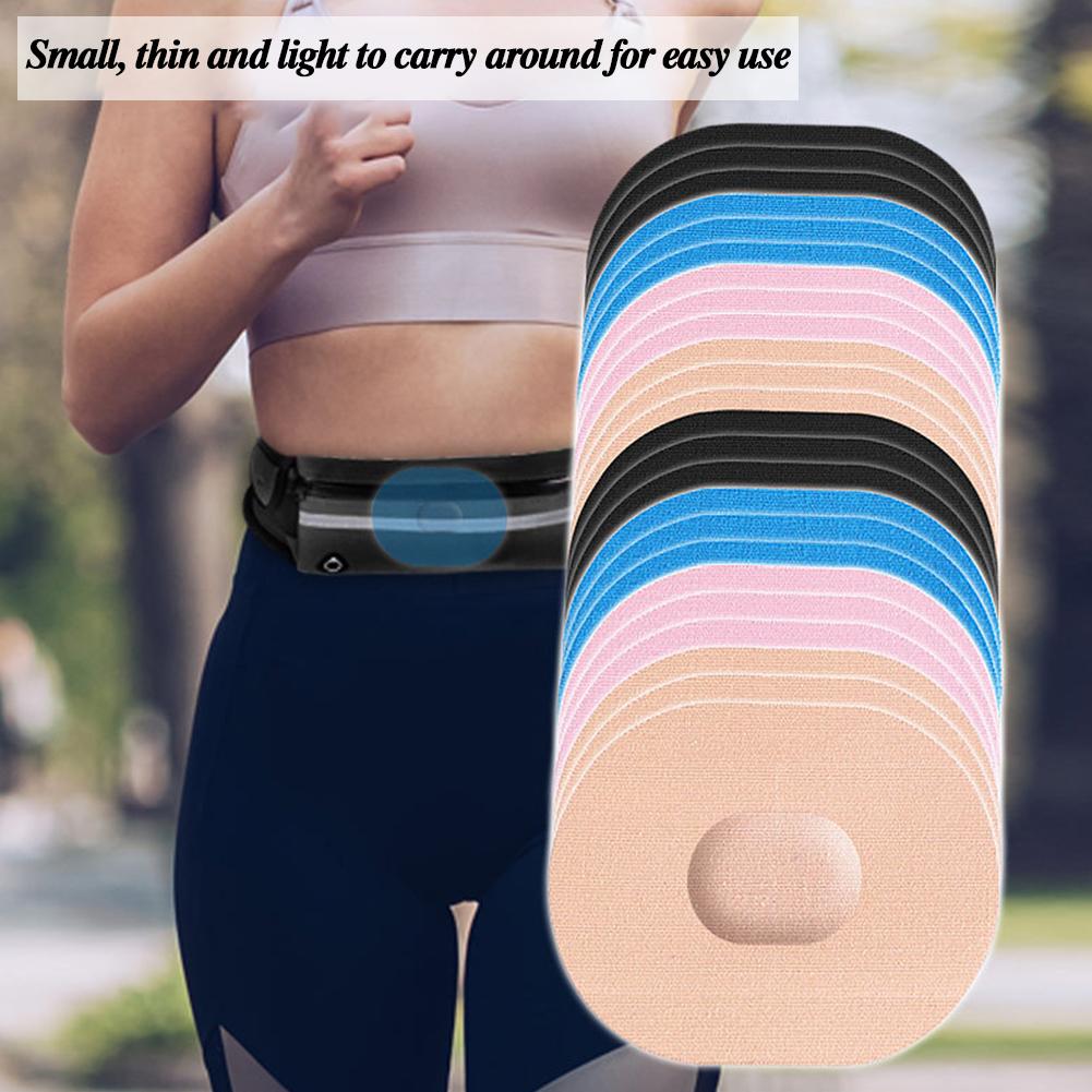 Sweatproof Fixed Patche 10pcs Invisible Sensor Adhesive Patch Breathable Portable Self-Adhesive for Blood Glucose Moniton