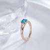Bling Blue Cyrkon Finger Rings dla kobiet Party Fashion Jewelry