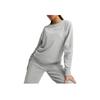 Puma Letter Print Crew Neck Pullover Knit Sweatshirt Women Sweatshirt Light-Heather-Gray 623482-04