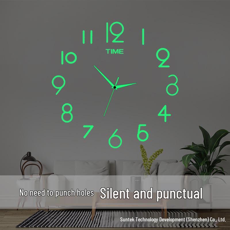 Modern Minimalist DIY Acrylic Wall Clock with Decorative Stickers for the Living Room