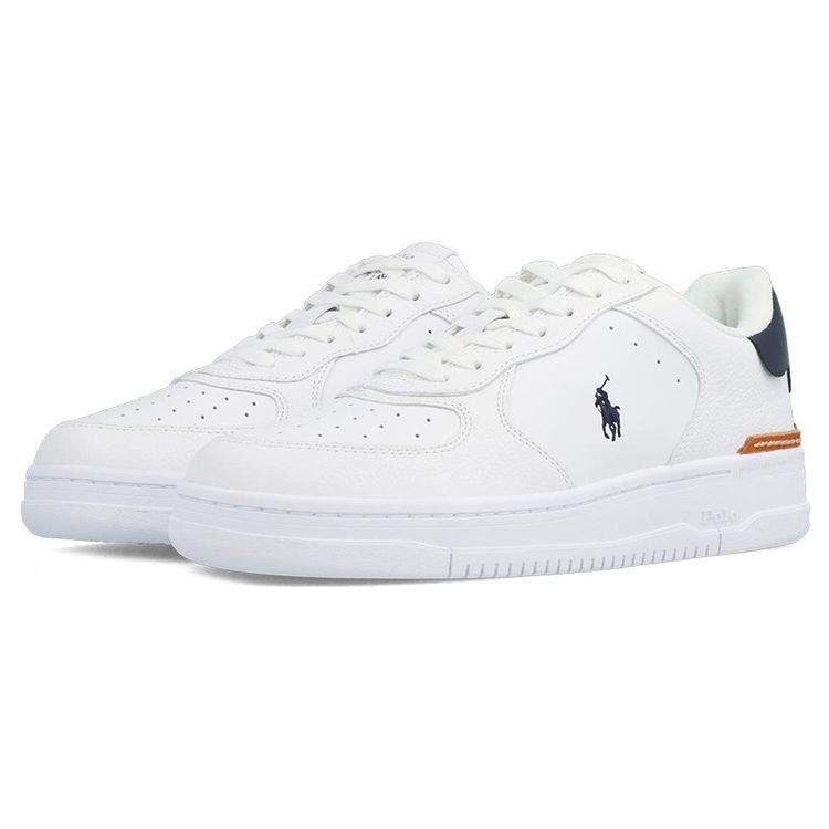 Polo Ralph Lauren Leather Low-Top Fashion Sneakers Unisex Sneakers White 809891791004