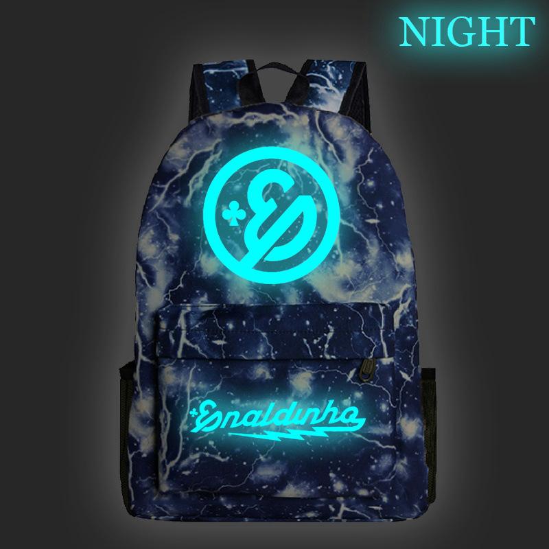 Starry Sky Luminous Backpack Oxford Cloth Men's Printedbackpack Korean Version of Primary and Secondary School Students Large-capacity Casual Backpack