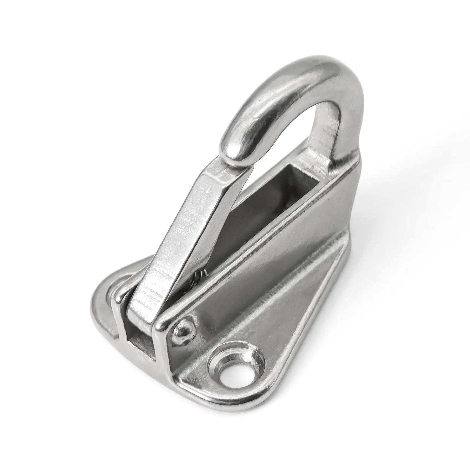 2 шт. Нержавеющая сталь Пружинный Защелкивающийся Крючок для Крыла Морской Лодочный Пружинный Карабин Прикрепление Веревки Крючок для Швартовки Лодочные Аппаратные Аксессуары