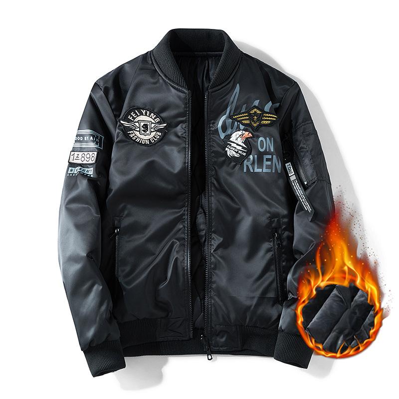 Autumn and Winter Air Force Men's Jacket Flight Suit Double-sided Embroidered Baseball Uniform Large Size Work Jacket Trendy