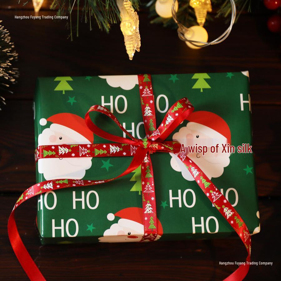 Children's Christmas Toy Wrapping Paper with Cartoon Gift Boxes and Handmade Paper Shoe Box for Holiday Celebrations