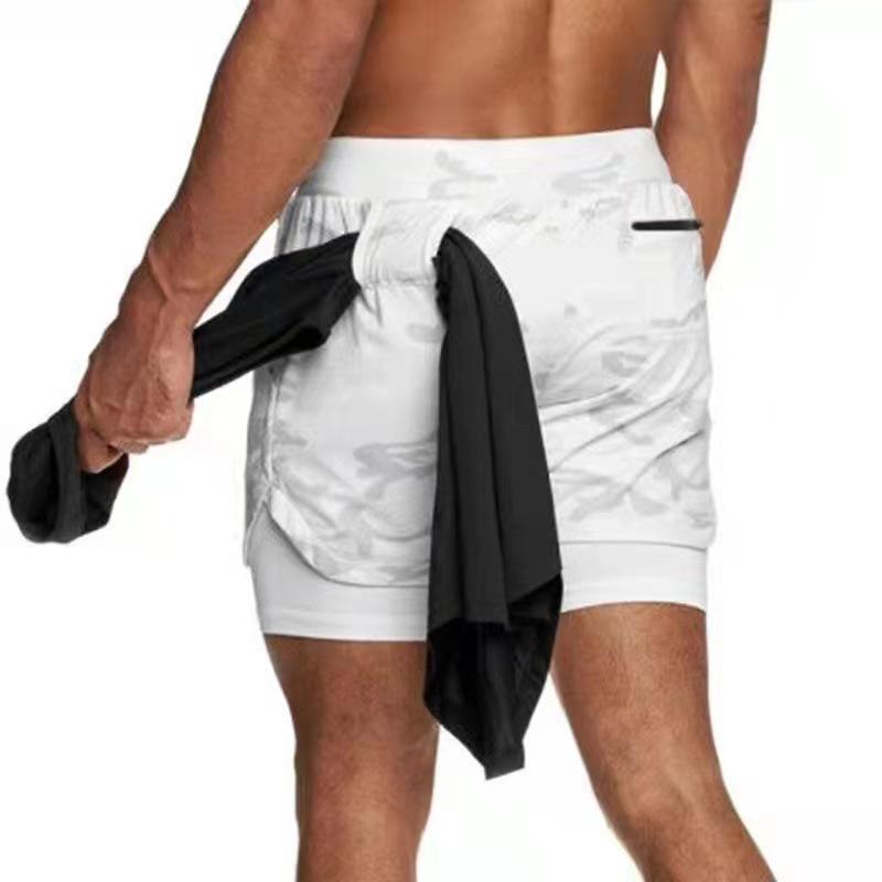 Men's Trendy Quick-Drying Breathable Sports Shorts - Double Layer Fitness Summer Wear