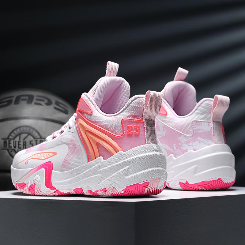 New Style Couples Basketball Sneakers Anti-Slip Basketball Training Shoes Shock-Absorbant High-top Sneakers Mandarin Duck Shoes