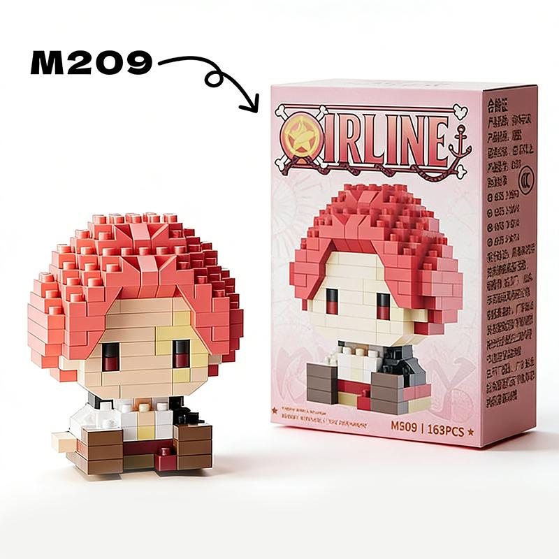 Anime Building Block Chopper Buggy  Assembly Micro Building Block Zoro Robin Character Model Mini Bricks Figure Toy For Gift