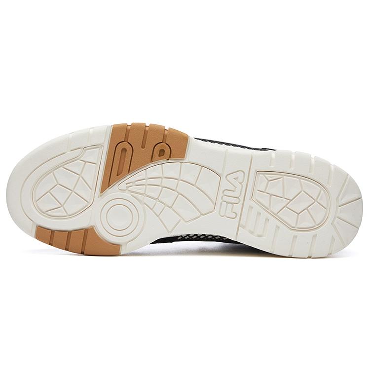 New FILA Teratach Mid Top Vintage Basketball Shoes Men's Black White F12M111211FBW