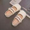 2024 New Simple Non-slip Girls Casual Shoes Versatile Soft Square-toe Kids Shoes Leather Shoes Drop Shipping Children Flats Cute