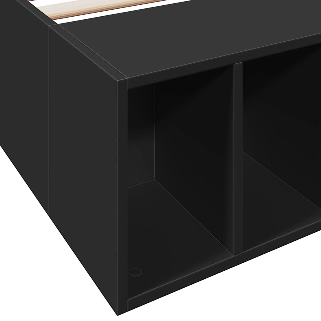 Bed Frame Black 75 x 190 cm Particleboard