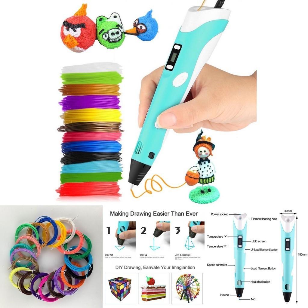 Premium 3d Printing Pen For Kids Digital Display Pla Filament Educational Toy