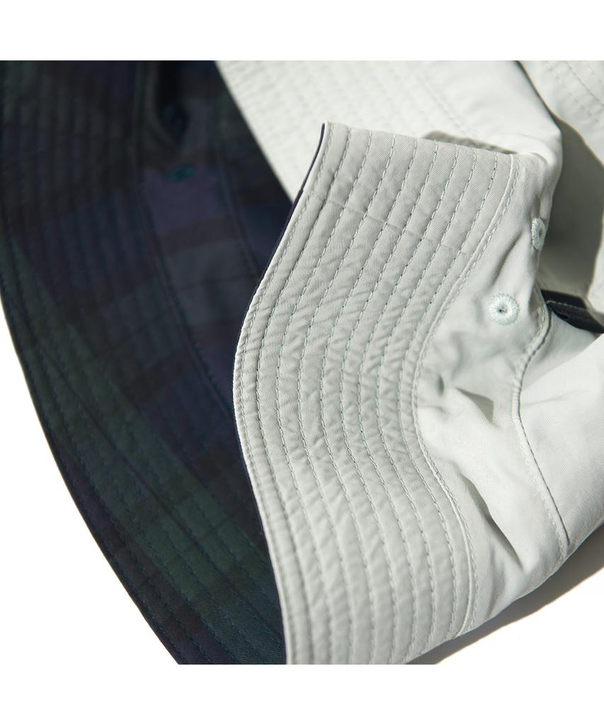 WORTHWHILE MOVEMENT Reversible Bucket Hat (Black Watch & Mint Grey)