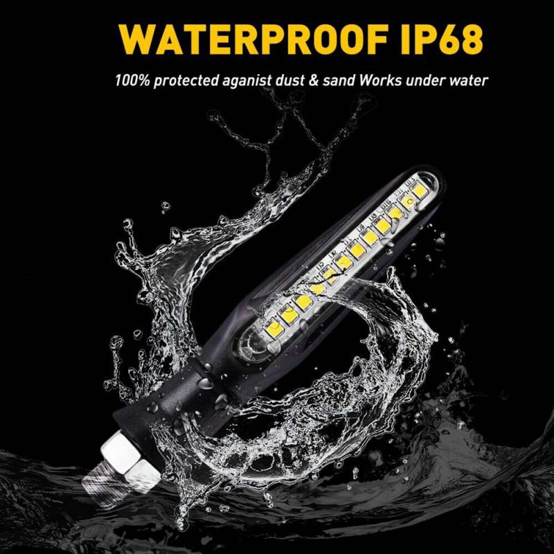 

4 шт. 12 светодиодных индикаторов мотоцикла проточные светодиодные указатели поворота IP65 водонепроницаемые 12 В универсальные для