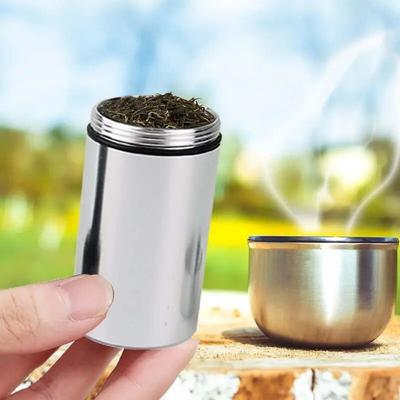 Mini caja de té sellada, tanque de almacenamiento, cajas de té portátiles para viajes, contenedores de lata de té, bote de café, tarro de especias de cocina para dulces